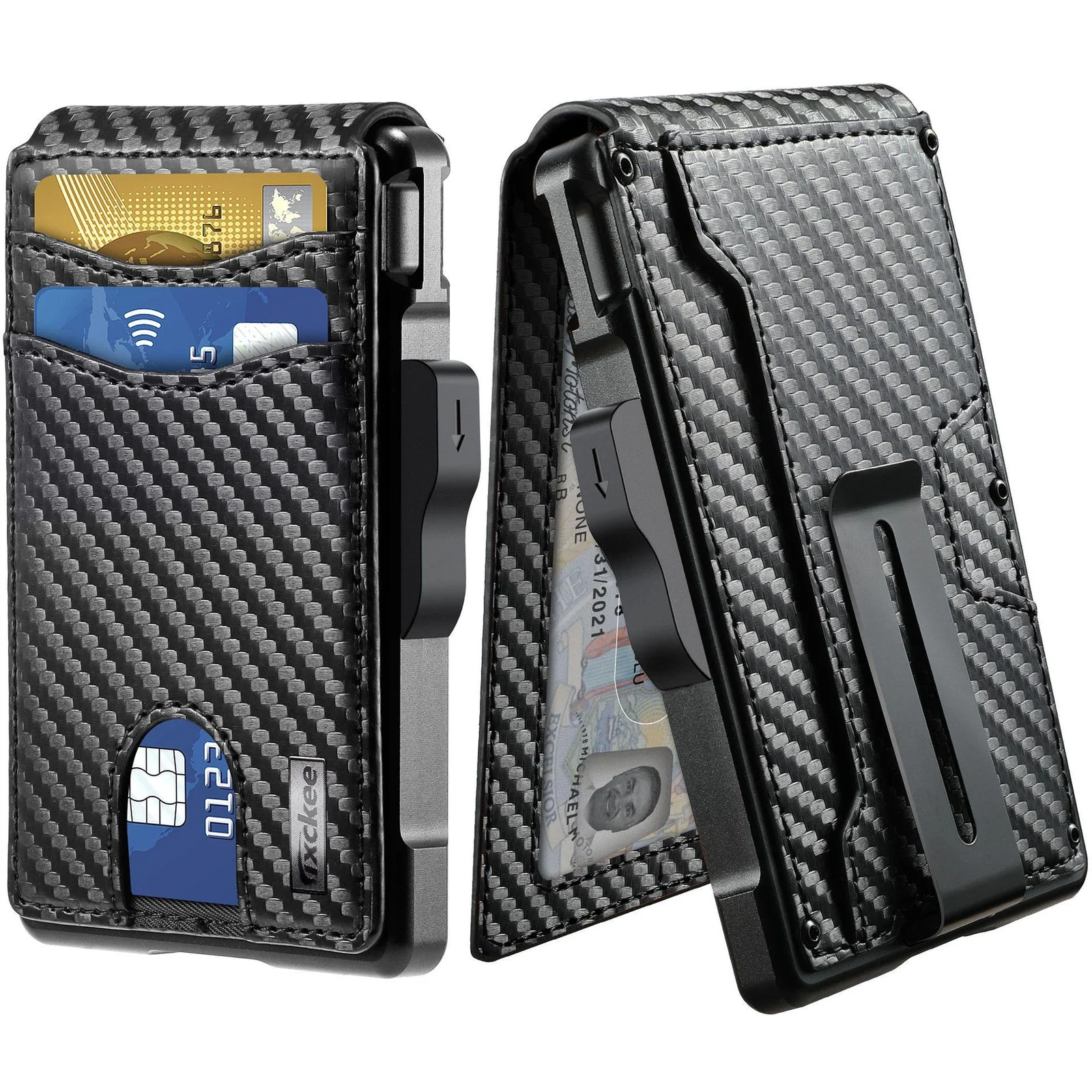 Carbon-fiber Leather Case Aluminum Holder Card — image 7