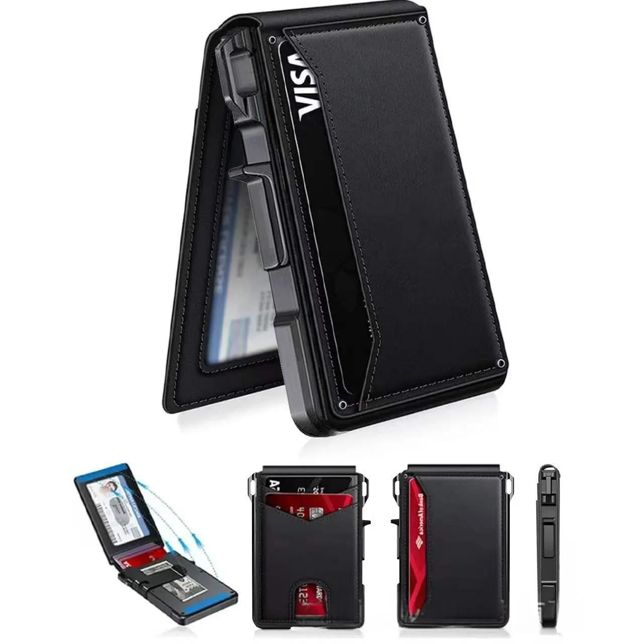 Carbon-fiber Leather Case Aluminum Holder Card — image 3