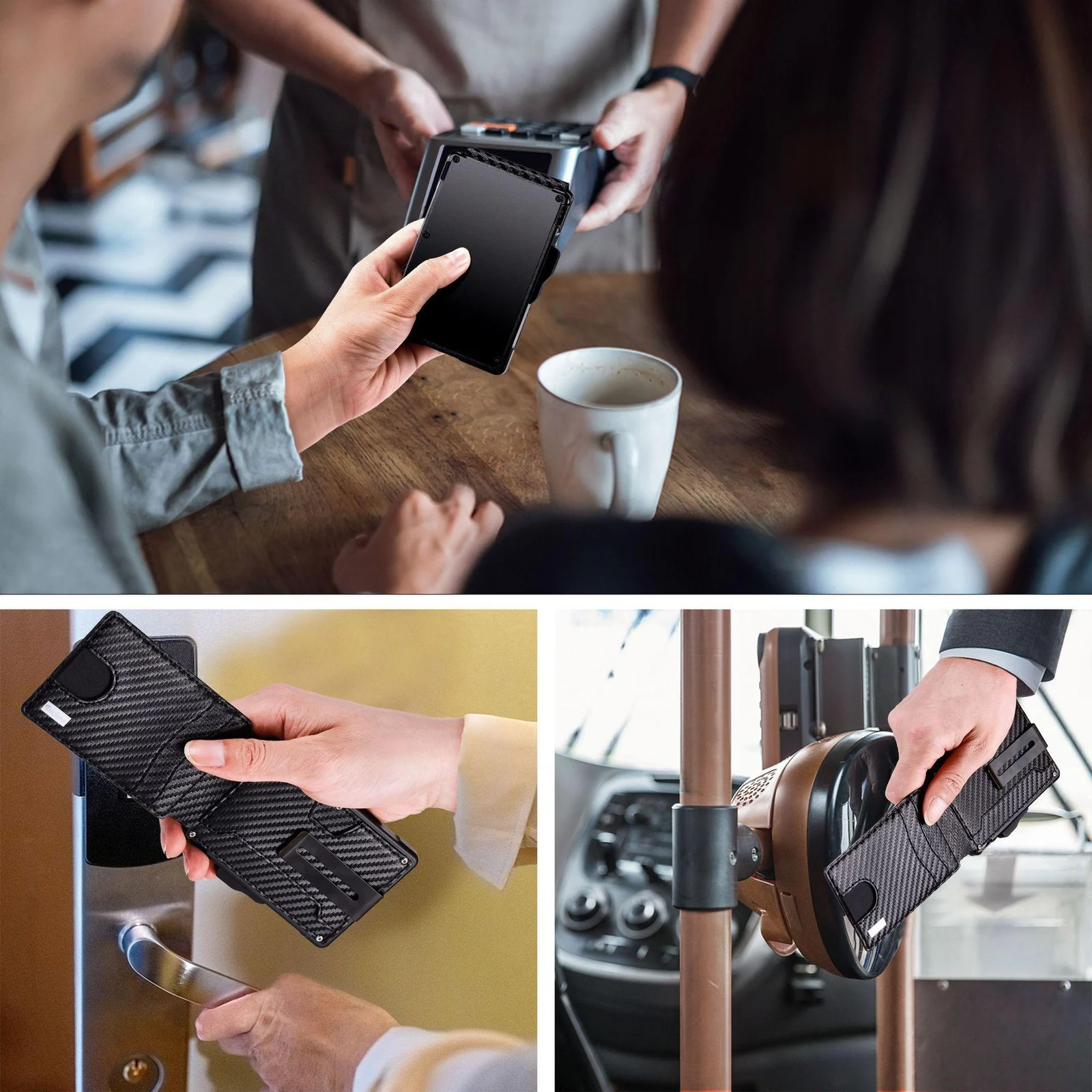 Carbon-fiber Leather Case Aluminum Holder Card — image 2