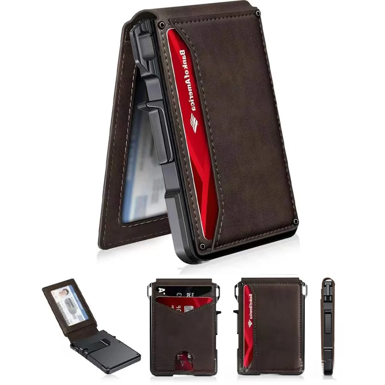 Carbon-fiber Leather Case Aluminum Holder Card — image 6