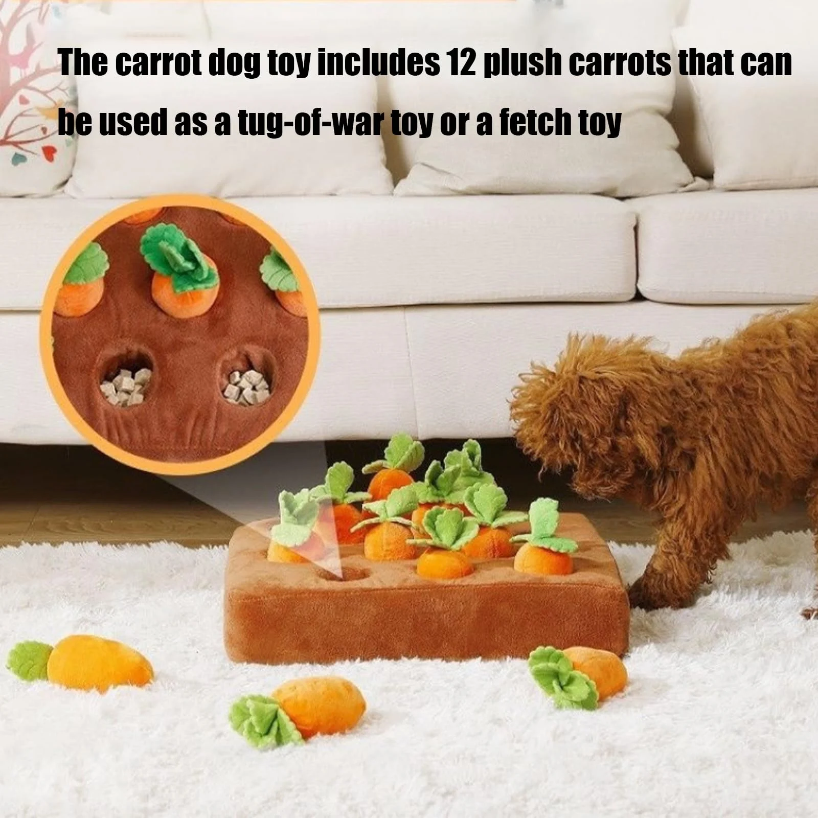 Carrot Dog Toy, Snuffle Mat For Dogs Toy Carrot, Interactive Carrots Plush Puzzle… — image 6