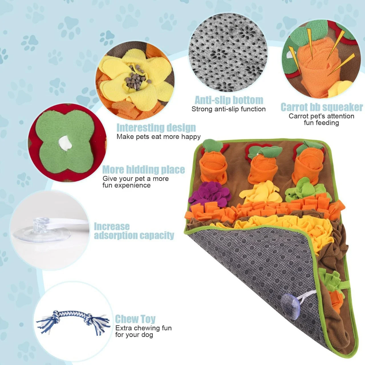 Carrot Snuffle Mat, Interactive Foraging Toy For Dogs — image 5