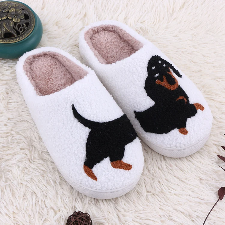 Cartoon Cow Cat Cotton Slippers For Women — image 6