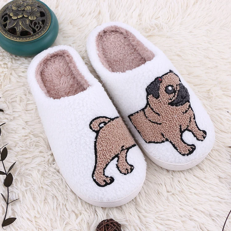 Cartoon Cow Cat Cotton Slippers For Women — image 2