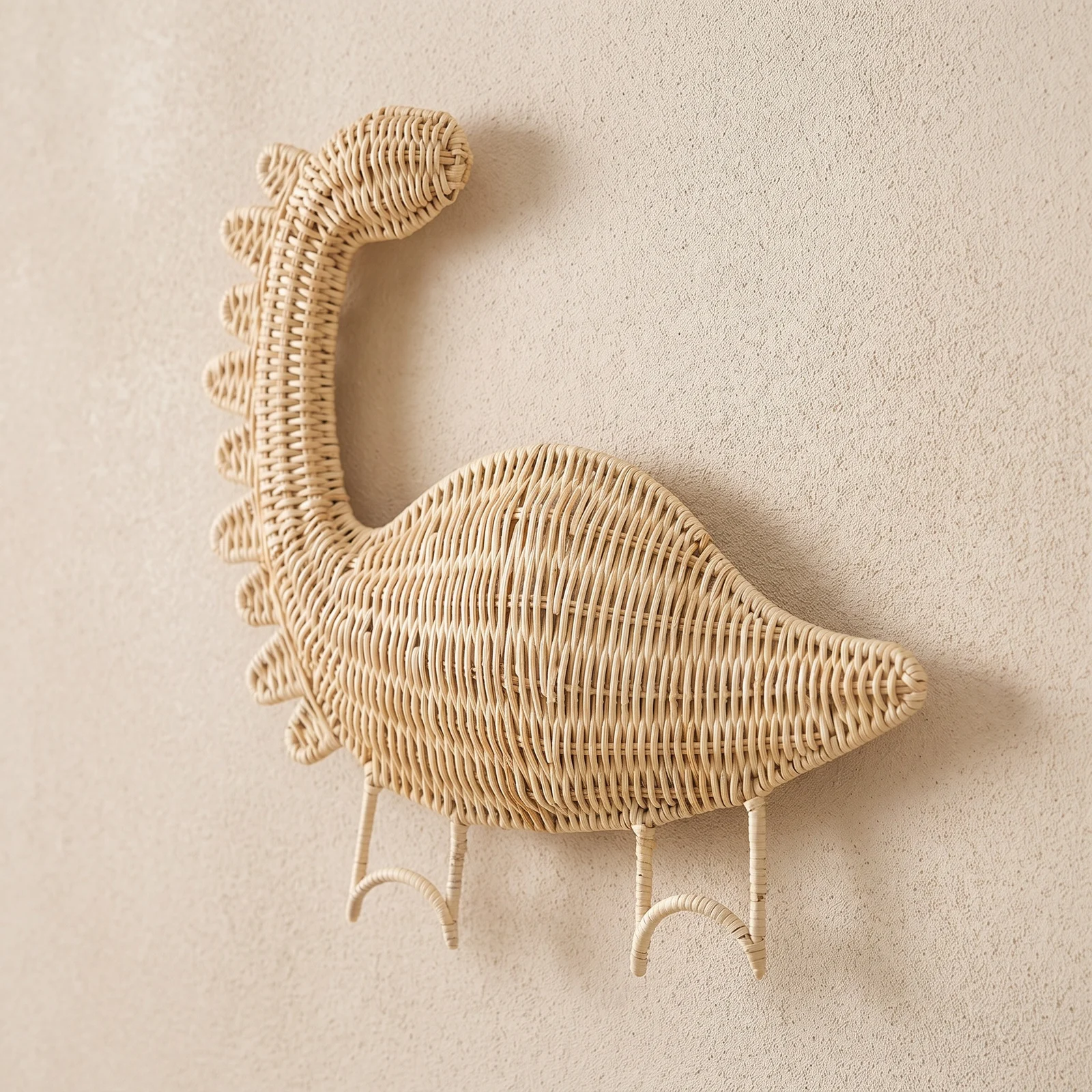 Cartoon Dinosaur Hand-woven Storage Coat Rack — image 2