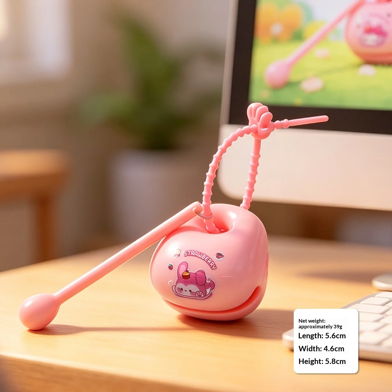 Cartoon Little Animal Doodle Drawing Board Writing Pad Keychain Bag Charm Car Key Chain — variant image