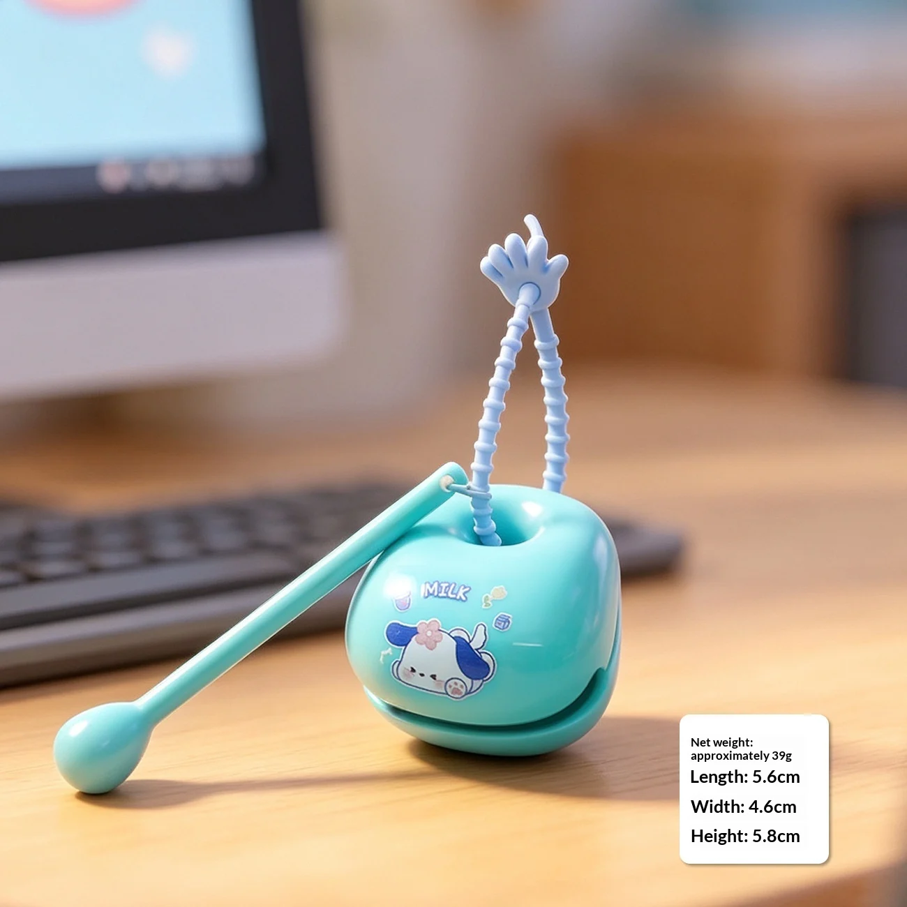 Cartoon Little Animal Doodle Drawing Board Writing Pad Keychain Bag Charm Car Key Chain — variant image