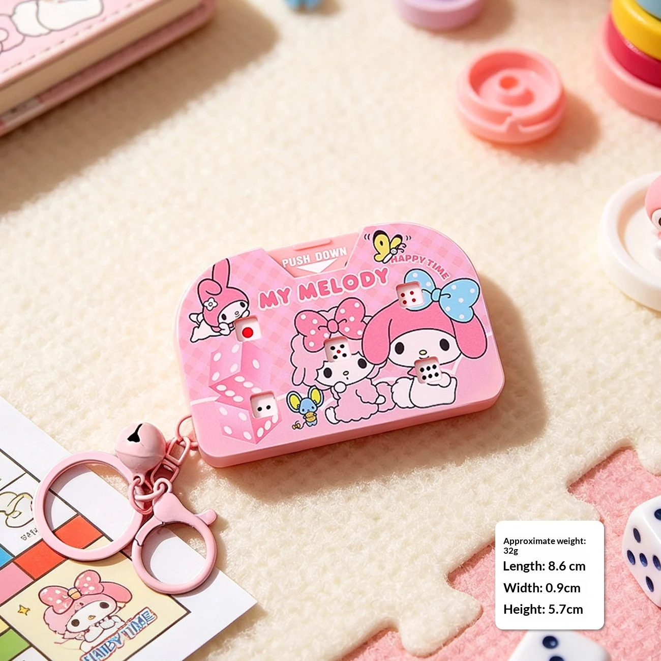 Cartoon Little Animal Doodle Drawing Board Writing Pad Keychain Bag Charm Car Key Chain — image 7