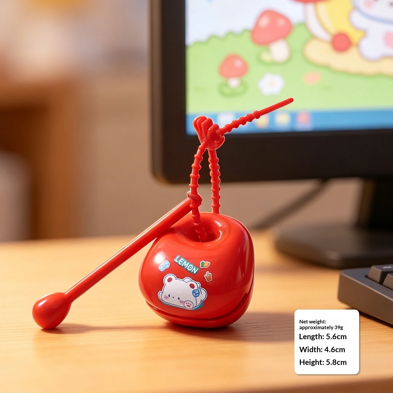 Cartoon Little Animal Doodle Drawing Board Writing Pad Keychain Bag Charm Car Key Chain — variant image