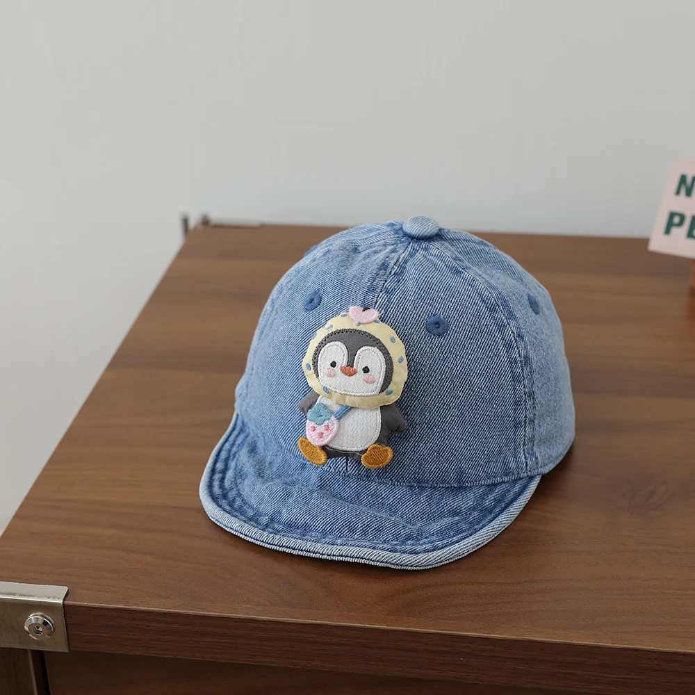 Cartoon Three-dimensional Penguin Children's Cowboy Baseball Cap - Washed Soft Brim… — image 8