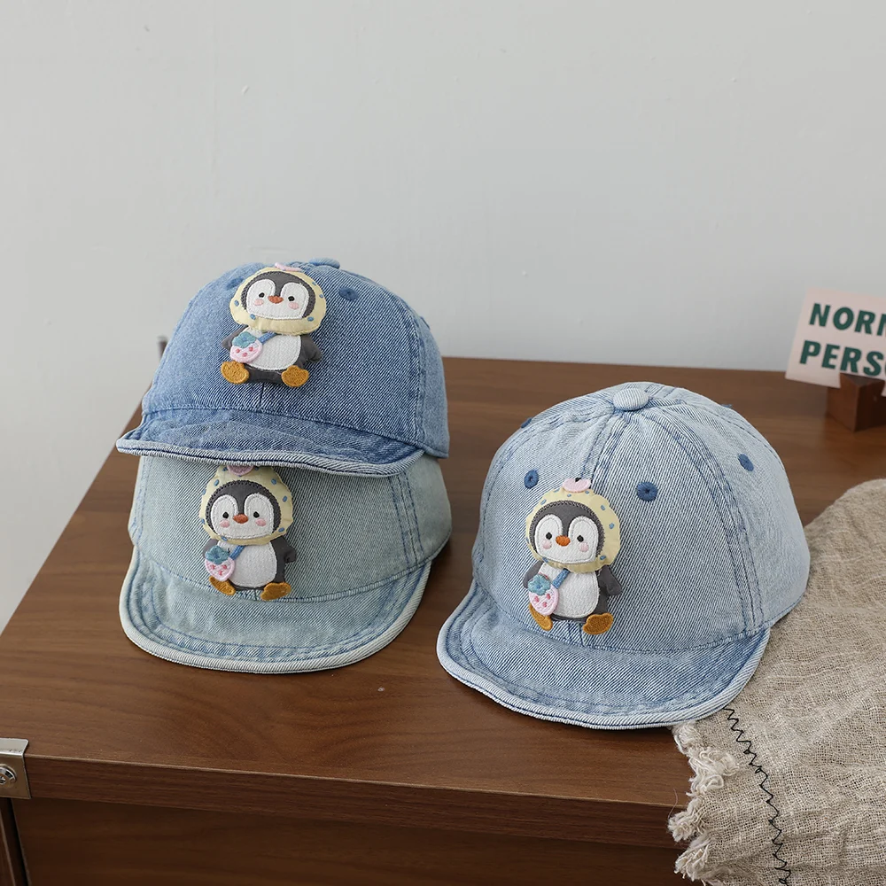 Cartoon Three-dimensional Penguin Children's Cowboy Baseball Cap - Washed Soft Brim… — image 7