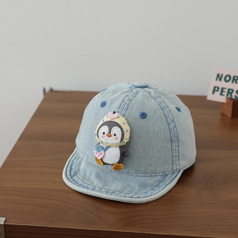 Cartoon Three-dimensional Penguin Children's Cowboy Baseball Cap - Washed Soft Brim… — image 6