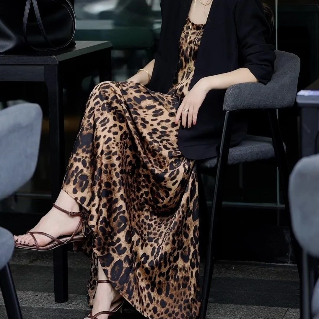 Casual Blazer And Leopard-print Dress Two-piece Set — image 7