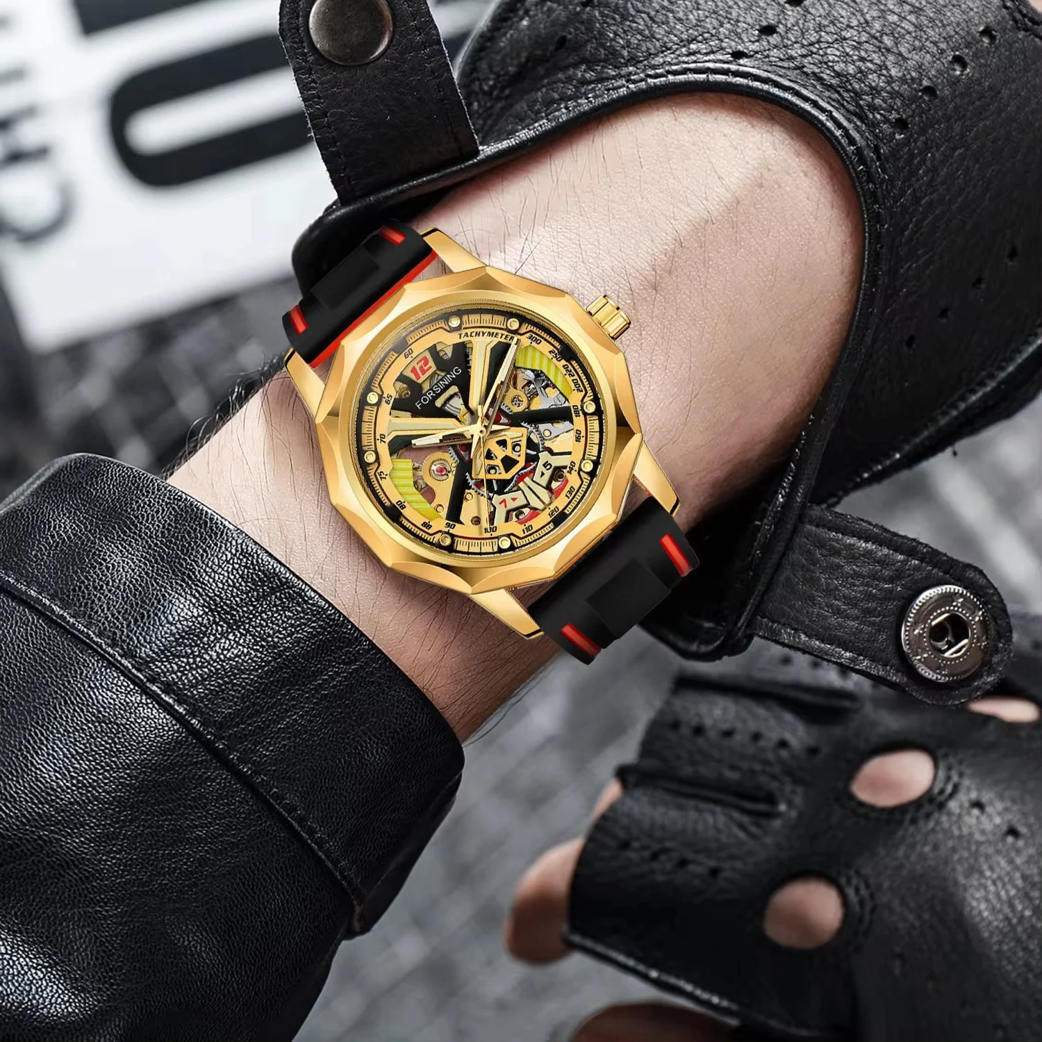 Casual Hollow-out Waterproof Manual Mechanical Watch — image 3