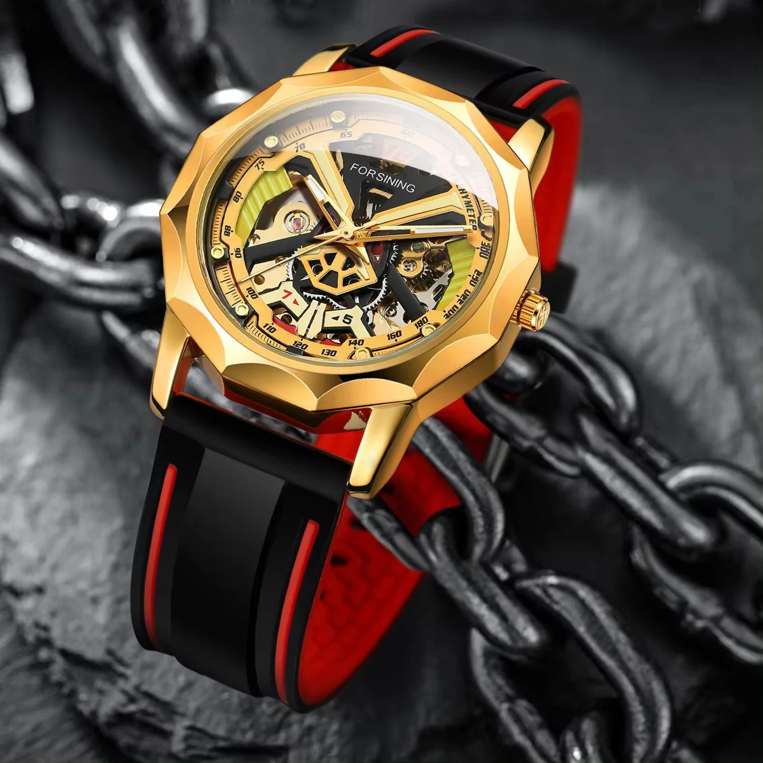 Casual Hollow-out Waterproof Manual Mechanical Watch — image 1