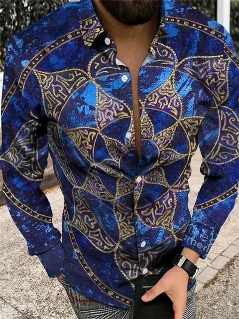 Casual Long-sleeve Stretch-fabric Business Mens Shirt — image 12