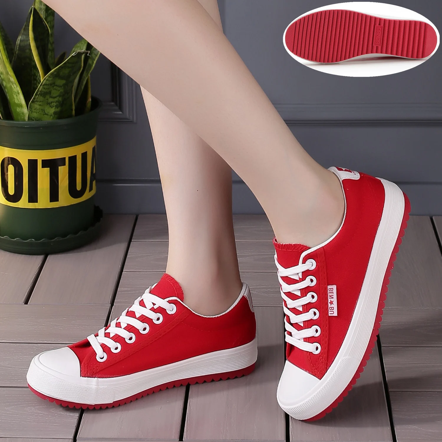 Casual Low-top Canvas Shoes, Lightweight And Flatstylish Unisex Design — image 2