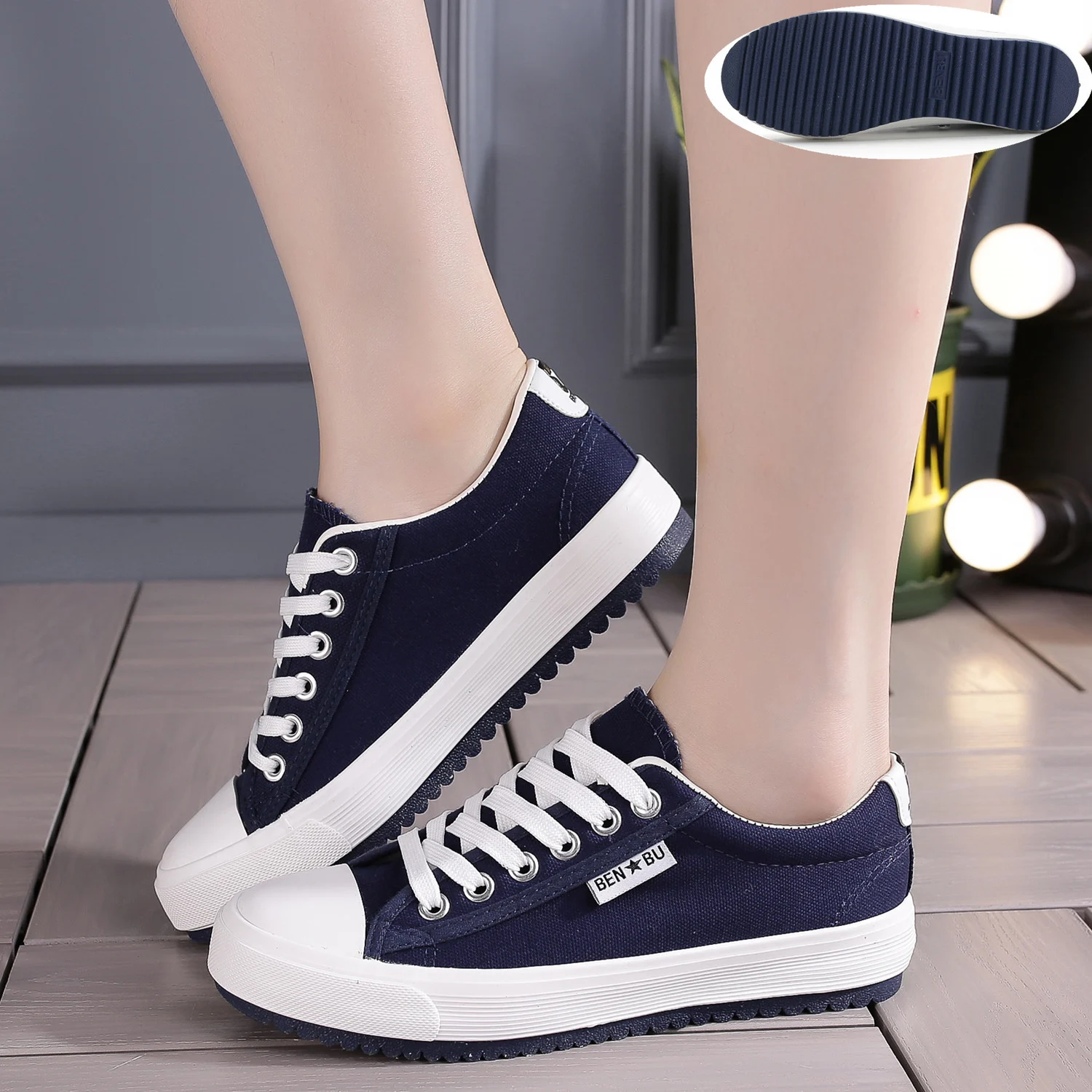 Casual Low-top Canvas Shoes, Lightweight And Flatstylish Unisex Design — image 7