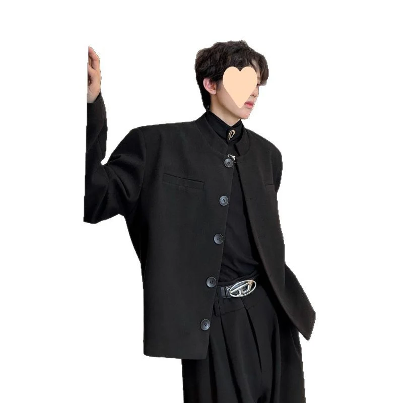 Casual Mens Short Stand-collar Blazer — image 2