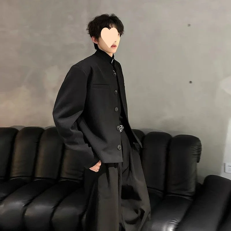 Casual Mens Short Stand-collar Blazer — image 3