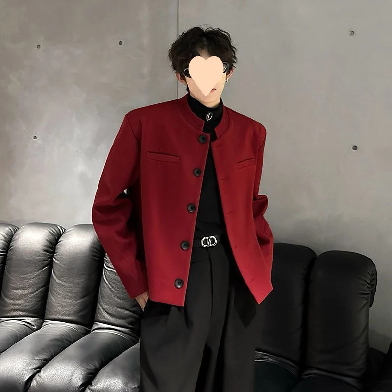 Casual Mens Short Stand-collar Blazer — image 6