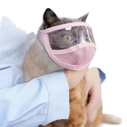 Cat Anti Bite Muzzle Transparent Breathable Mesh For Grooming Nail Trimming Bathing… — image 6
