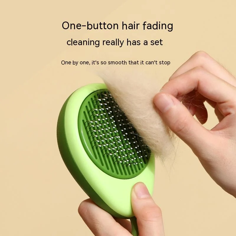 Cat Brush Hair Remover Cleaning Avocado Shaped Dog Grooming Tool Pet Combs Stainless… — image 1