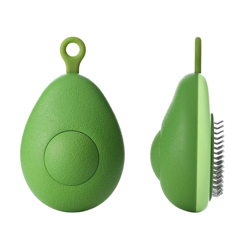 Cat Brush Hair Remover Cleaning Avocado Shaped Dog Grooming Tool Pet Combs Stainless… — image 2