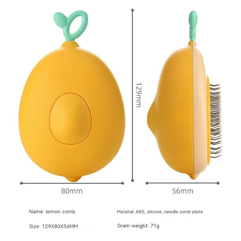 Cat Brush Hair Remover Cleaning Avocado Shaped Dog Grooming Tool Pet Combs Stainless… — image 4