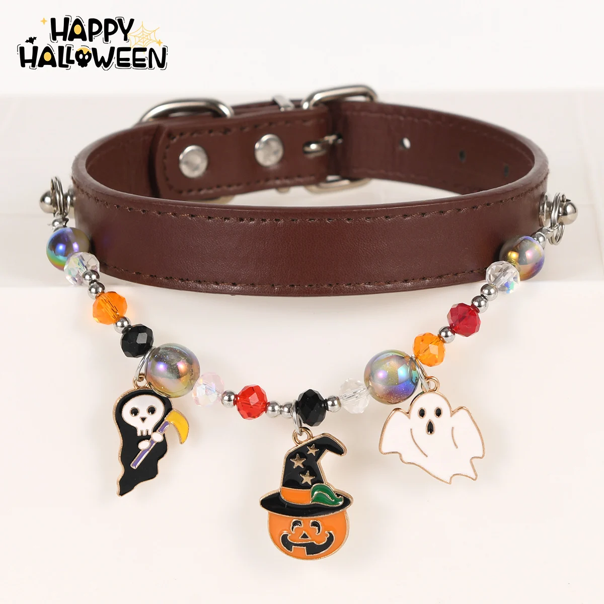Cat Collar Niche Accessory Halloween Necklace With Beaded Embellishments — image 6