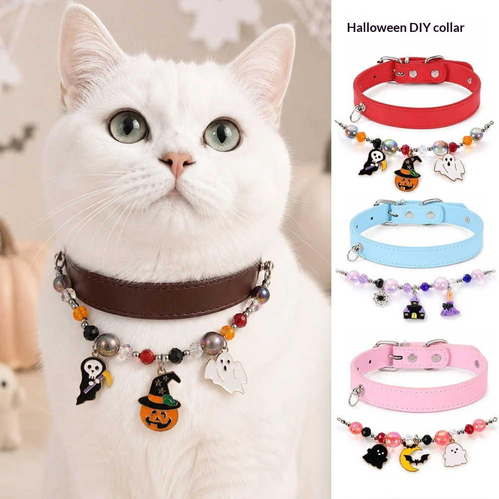 Cat Collar Niche Accessory Halloween Necklace With Beaded Embellishments — image 14