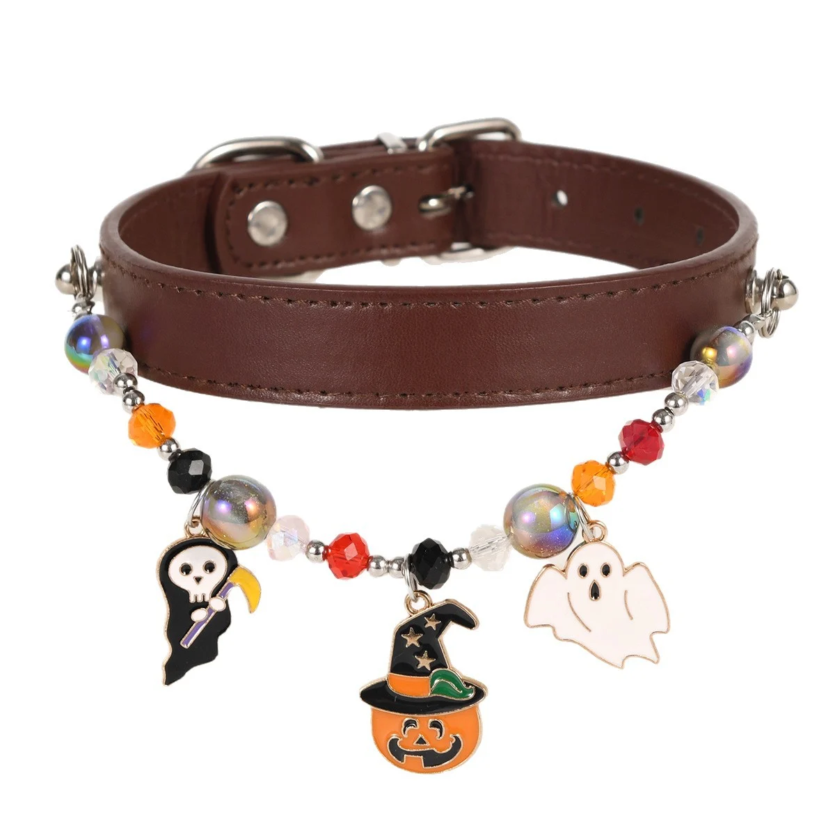 Cat Collar Niche Accessory Halloween Necklace With Beaded Embellishments — image 4