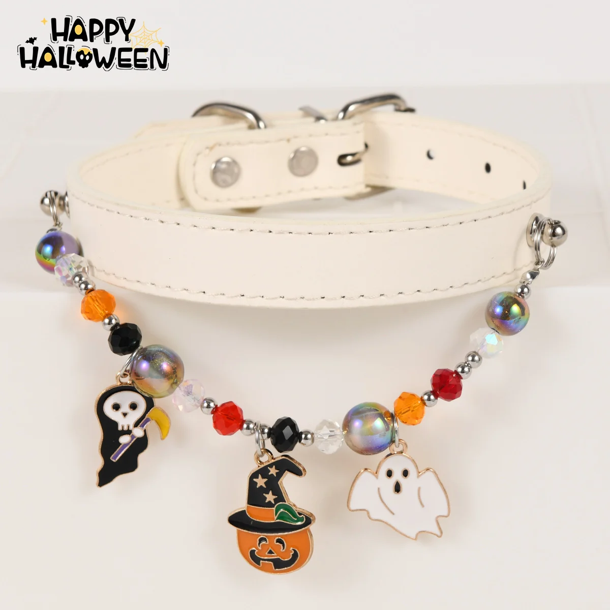 Cat Collar Niche Accessory Halloween Necklace With Beaded Embellishments — image 5