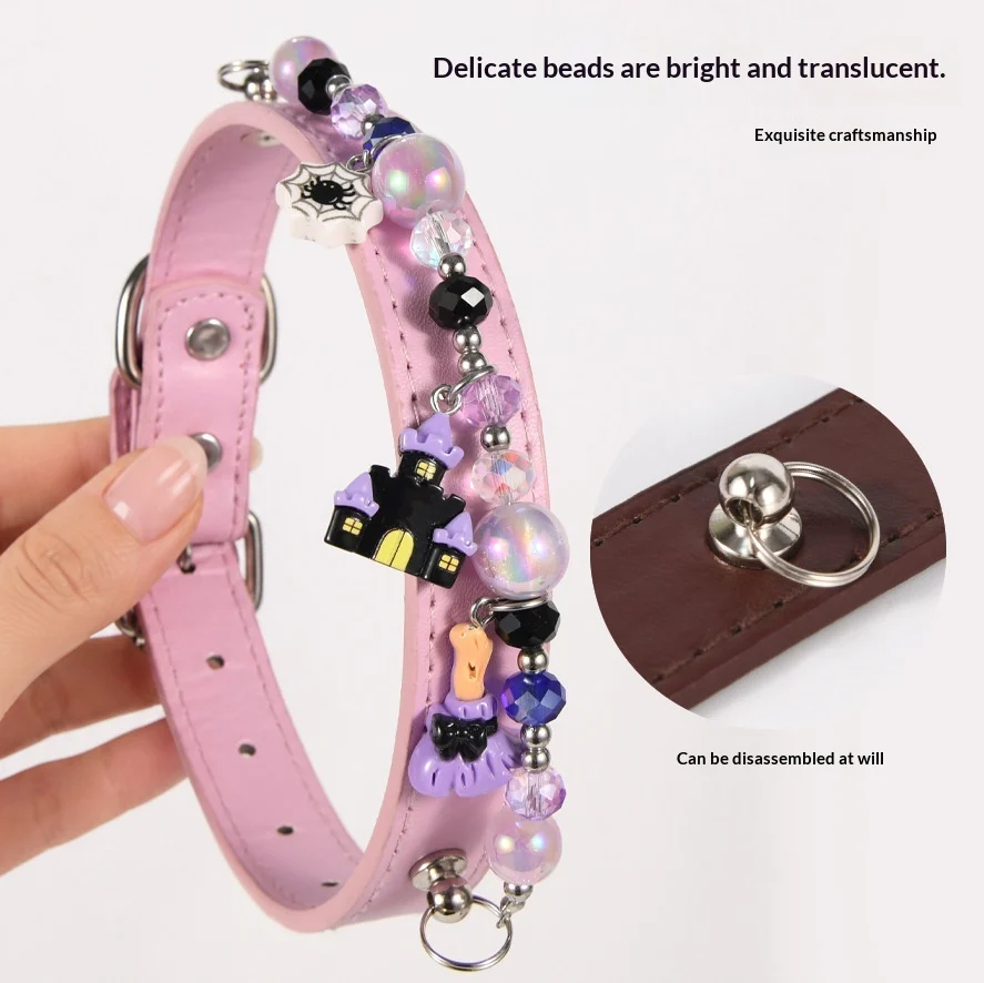 Cat Collar Niche Accessory Halloween Necklace With Beaded Embellishments — image 9