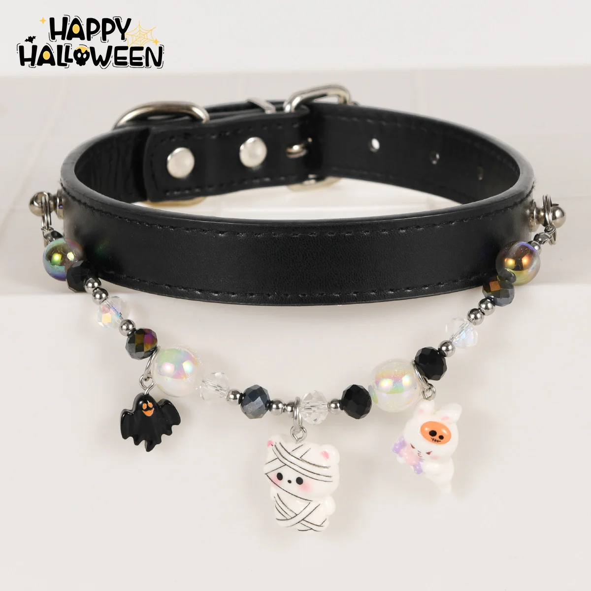 Cat Collar Niche Accessory Halloween Necklace With Beaded Embellishments — image 15
