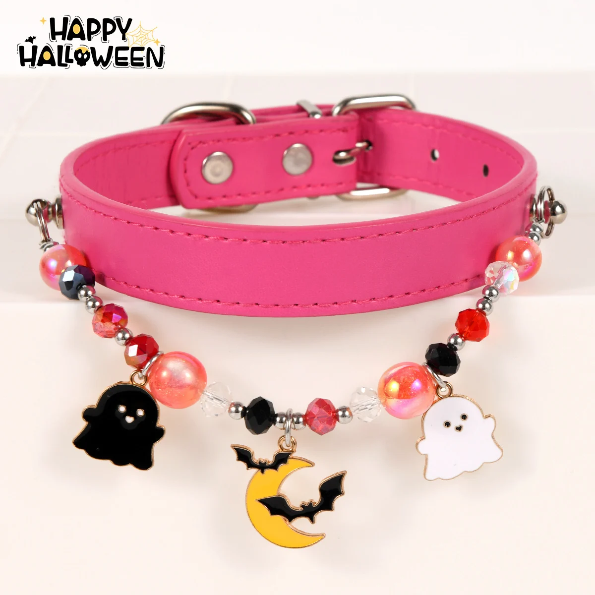 Cat Collar Niche Accessory Halloween Necklace With Beaded Embellishments — image 2