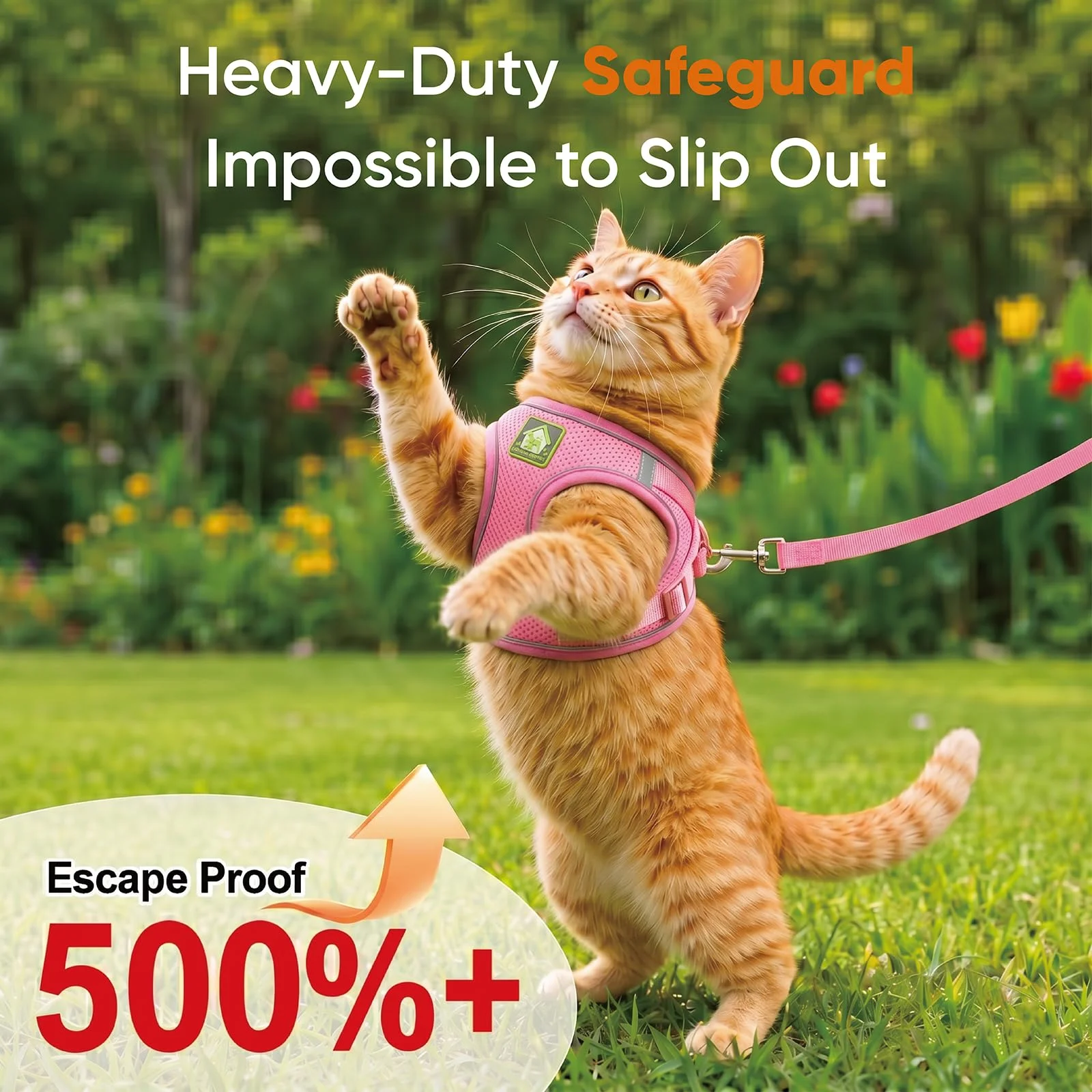 Cat Harness And Leash, Escape Proof Adjustable Vest For Cats, Breathable Reflective… — image 1