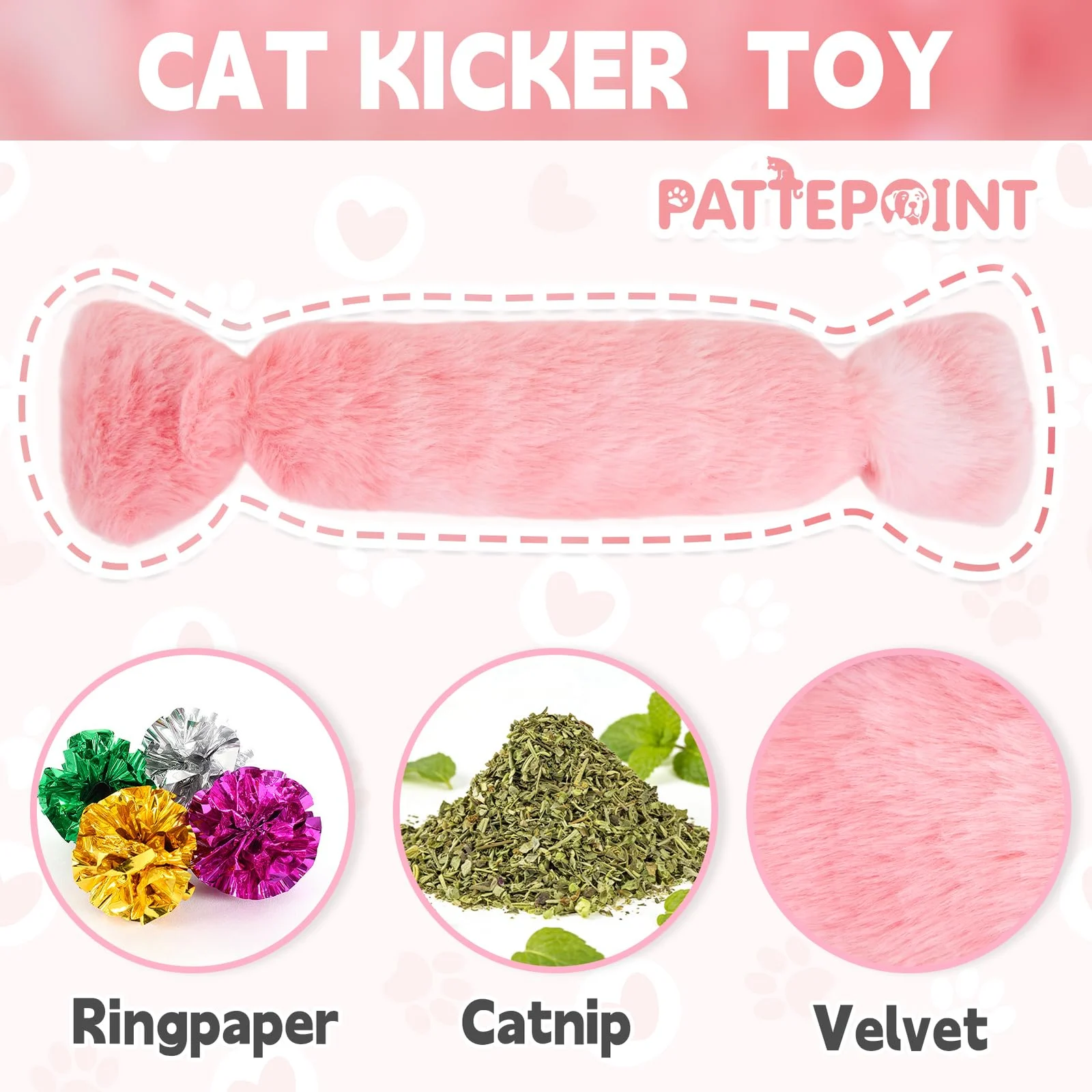Cat Kicker Toy 3pcs, Candy Shape Catnip Toys For Cats With Crinkle Paper. Indoor… — image 5