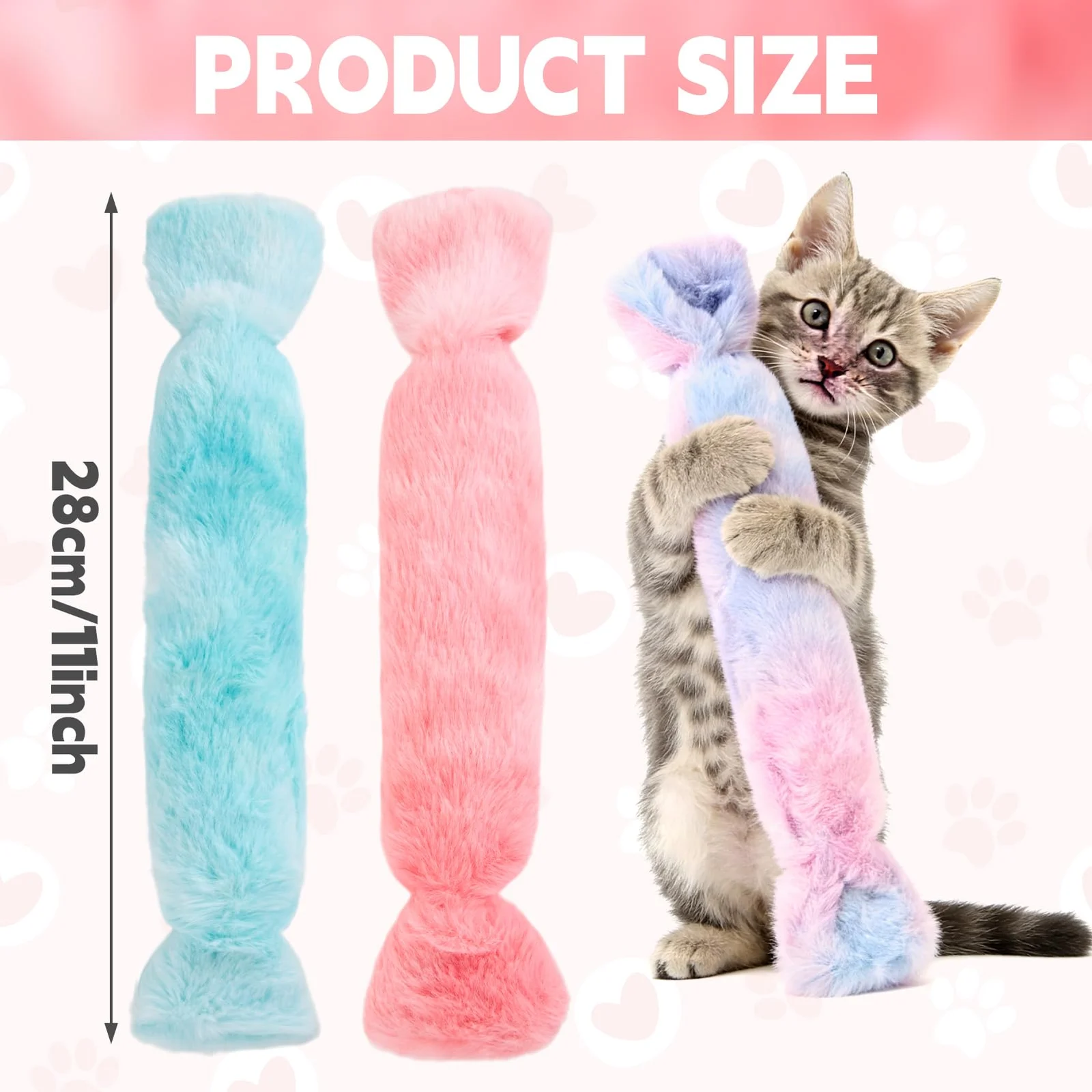 Cat Kicker Toy 3pcs, Candy Shape Catnip Toys For Cats With Crinkle Paper. Indoor… — image 3