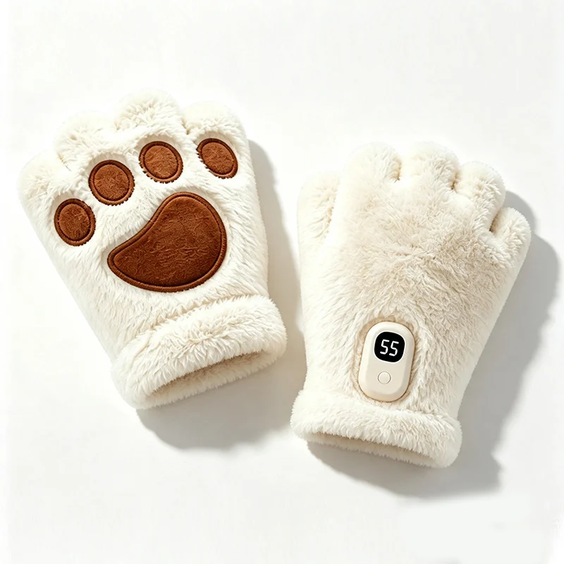 Cat-paw Hand Warmer Heated Fingered Gloves — image 5