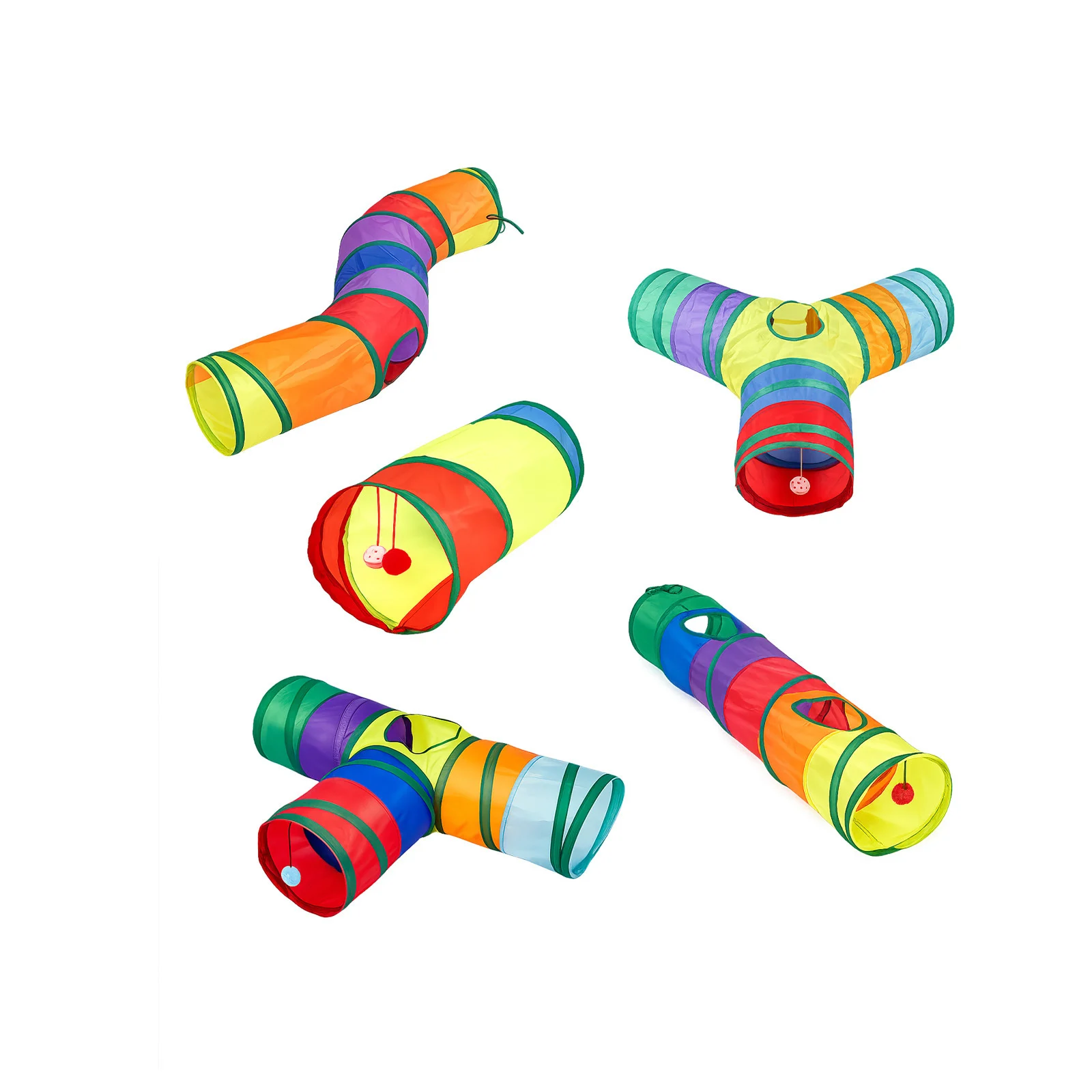 Cat Rainbow Tunnel Toy Double-head Through Lightweight Folding Easy To Receiver Pet… — image 2