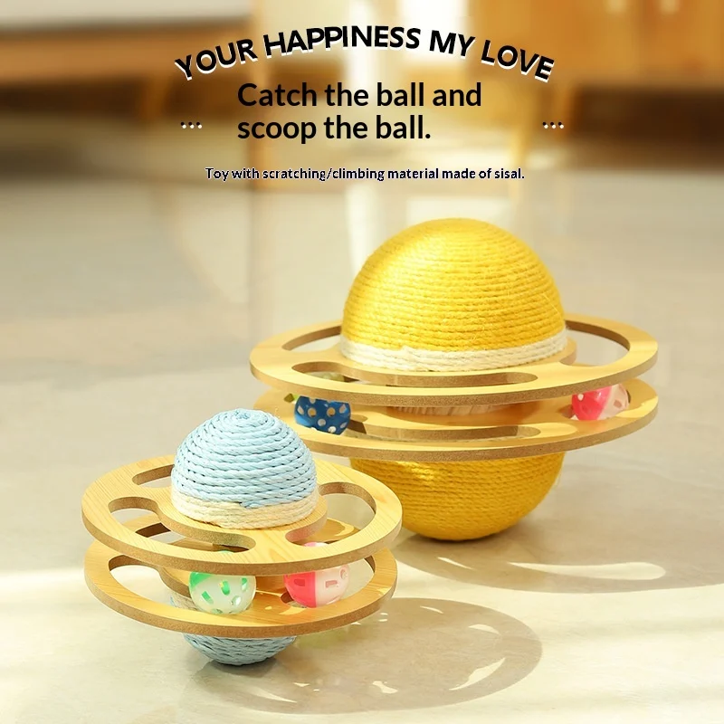 Cat Toy Scratching Ball That Doesn't Shed Easily, Spinning Bell Ball,… — image 4