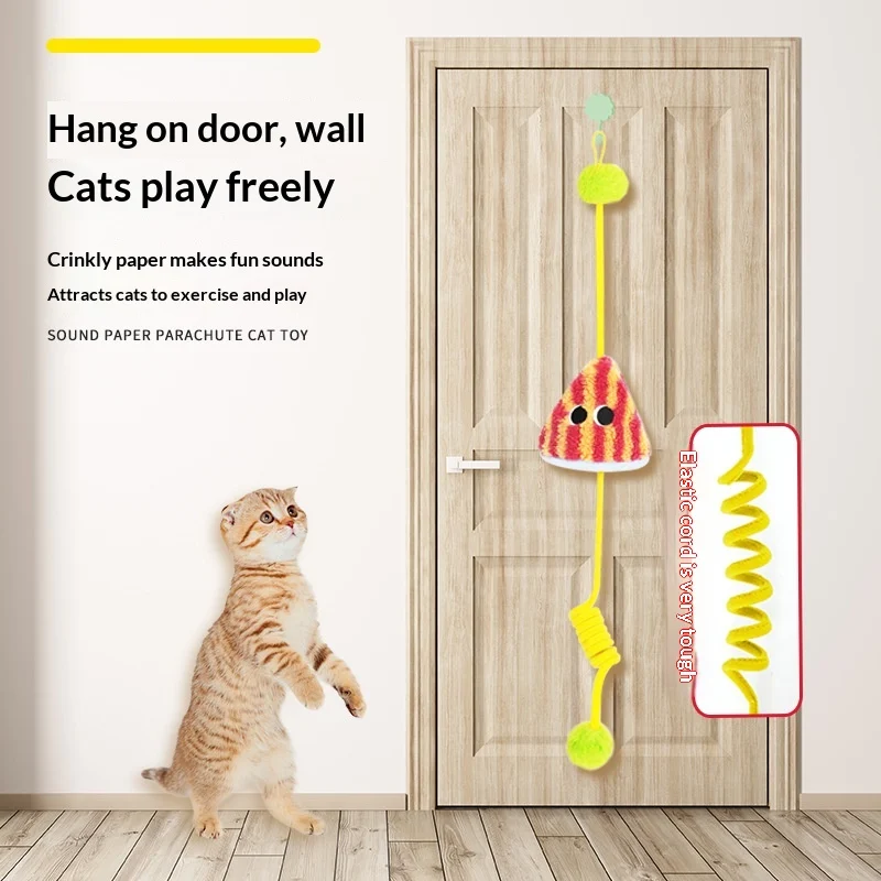 Cat Toy Swing Door-mounted Fuzzy Ball Elastic Cord — image 3