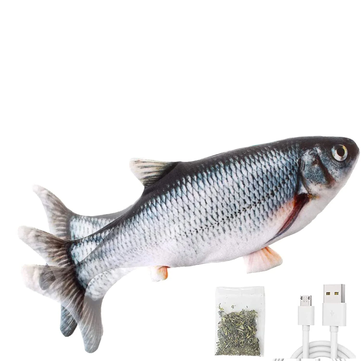 Cat Toys Flopping Fish With Catnip, Moving Kitten Kicker, Floppy Wiggle Carp For Small… — image 3
