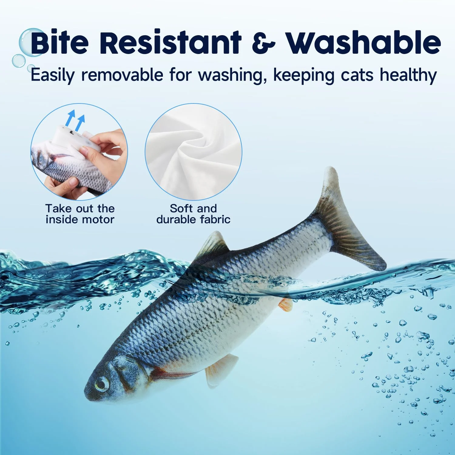 Cat Toys Flopping Fish With Catnip, Moving Kitten Kicker, Floppy Wiggle Carp For Small… — image 5