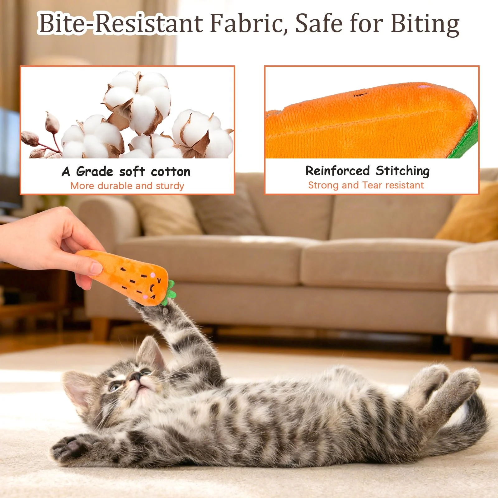 Catnip Cat Toys, 5 Pack, Plush Toys For Indoor Cats Kitten, Interactive Nip Kitty… — image 4