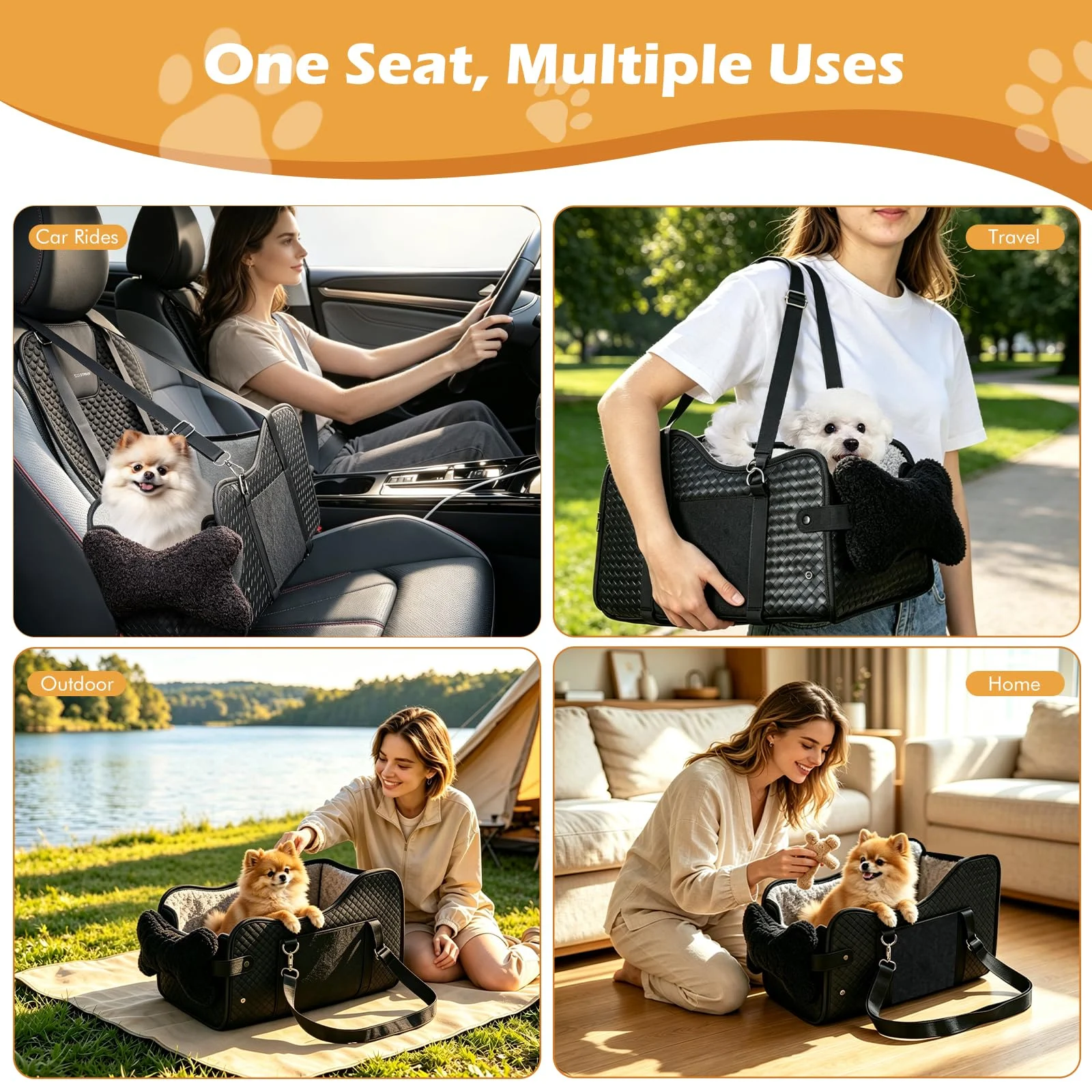 Center Console Dog Car Seat For Small Dogs, Booster To 15lbs Portable Puppy With… — image 6