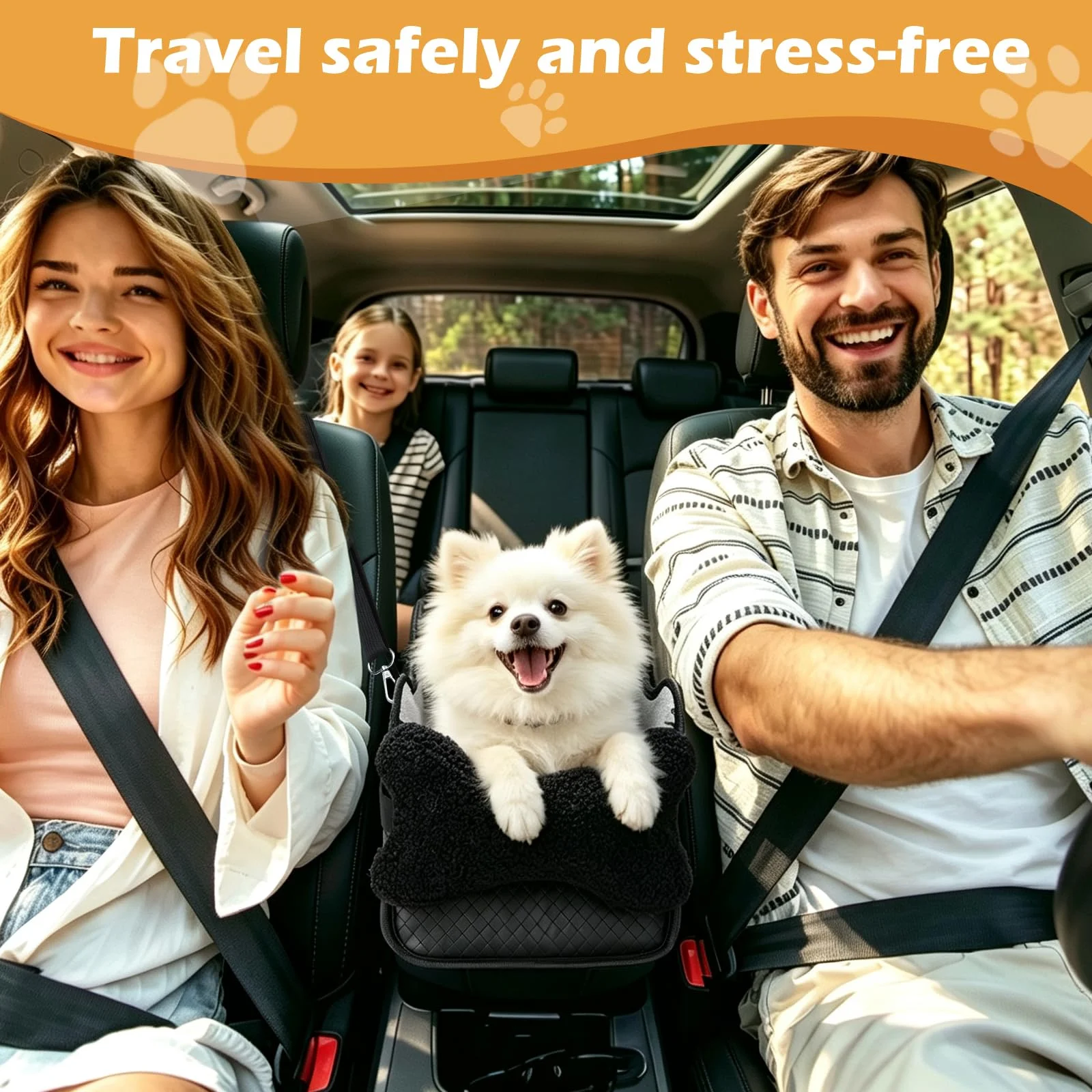 Center Console Dog Car Seat For Small Dogs, Booster To 15lbs Portable Puppy With… — image 4