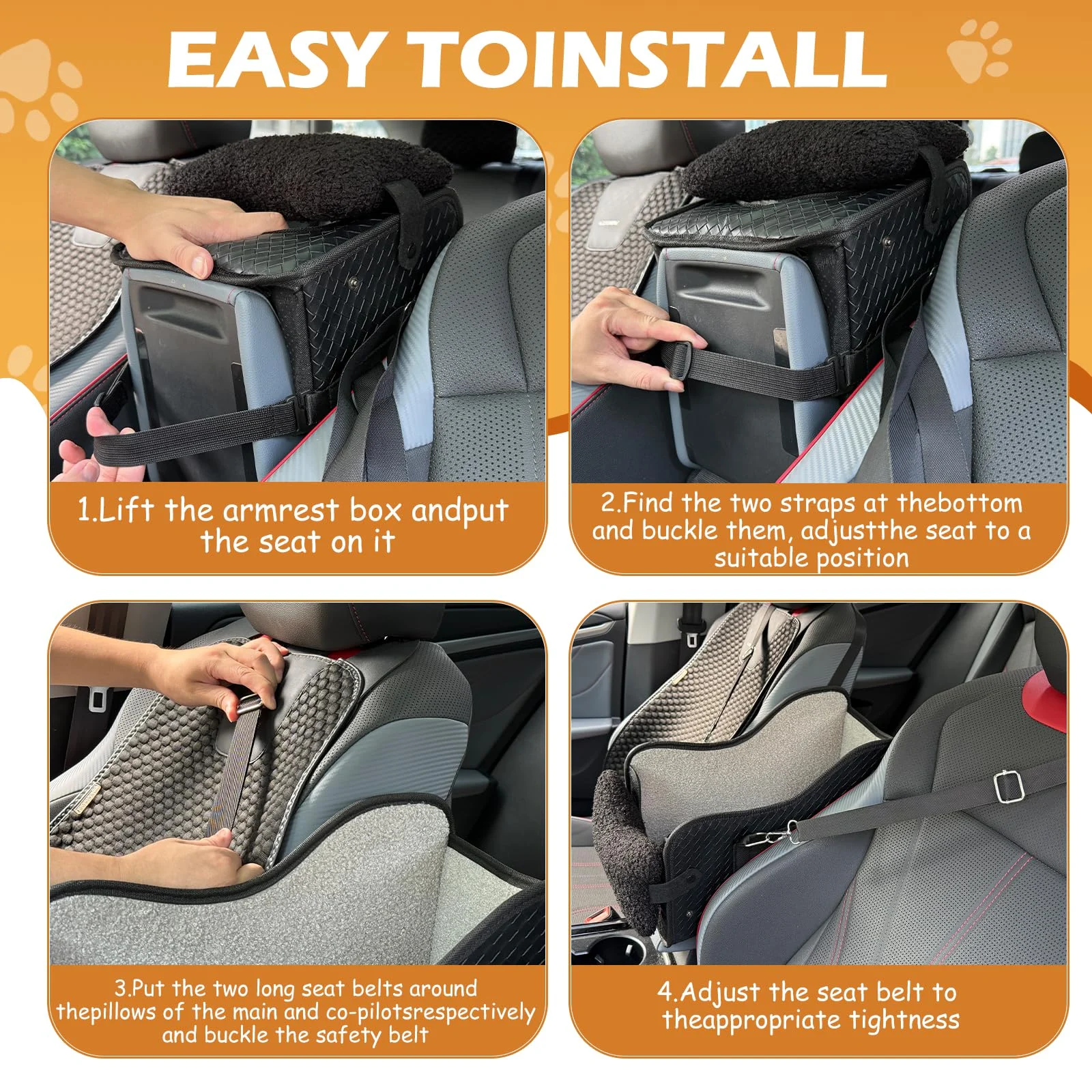 Center Console Dog Car Seat For Small Dogs, Booster To 15lbs Portable Puppy With… — image 2