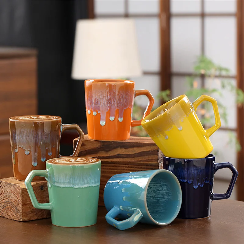 Ceramic Coffee Cup 300 Ml Kilnflowing Glaze Mug Drinking — image 3